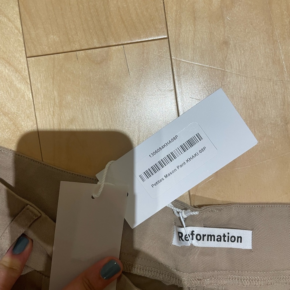 Reformation - Mason Pant in Khaki (size: 8P) NWT - Picture 6 of 14